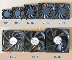 Lot of 1pc Brushless DC Cooling fans 3pin 5V 12V 24V multi Sizes 4010 to 9025 - Picture 1 of 28