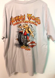 Harley Davidson Motorcycles White T-Shirt Men's Large Horny Toad HD Temple Texas - Picture 1 of 3