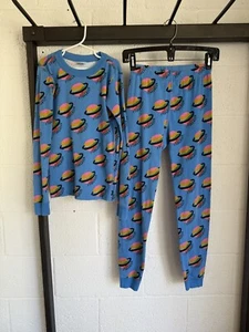 EUC Hanna  Andersson SZ 150 US 12 Stargazer Space pajamas Long Johns Multicolor - Picture 1 of 13