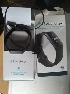 Fitbit Charge 3 - black - with charger. Dead screen - Suitable For Repair - Picture 1 of 3