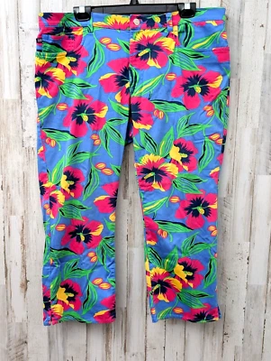 Pantalones Cortos De Colección Años 90 Polo Jeans Co Ralph Lauren Carlina Para Mujer 14 Floral Tropical Foto 1 de 4