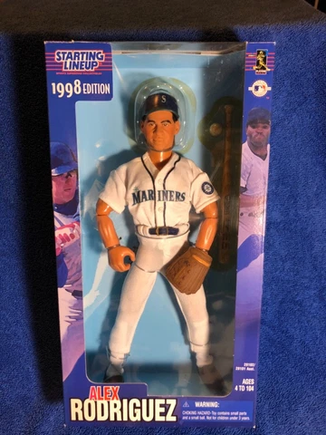 1998 Starting Lineup 12” Baseball Figurine Seattle Mariners Alex Rodriquez NIB Cover