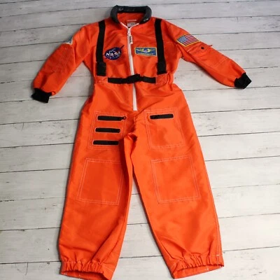 Disfraz de astronauta de la NASA Halloween para niño talla 4-6 naranja vuelo espacial mono Foto 1 de 4