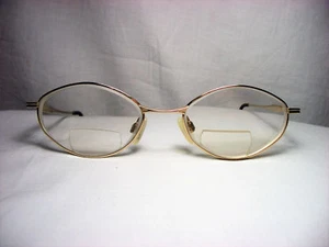 Metzler 22kt gold plated Titanium oval round men's women's eyeglasses frames - Picture 1 of 6