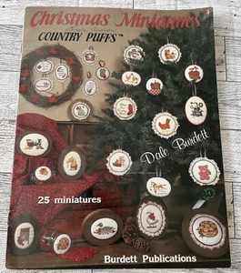 CROSS STITCH Christmas Miniatures COUNTRY PUFFS 25 Patterns w720 - Picture 1 of 11