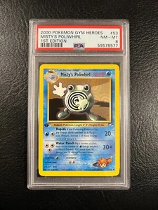 Pokemon Gym Heroes #53 - Misty's Poliwhirl - NM/Mint - 1st Edition - PSA 8! - Picture 1 of 4