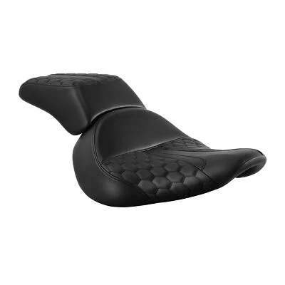 Asiento de conductor pasajero negro apto para Harley Fat Boy 2007-2017 estándar FXST 06-15 Foto 1 de 4