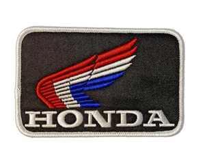 Honda Motorcycles Automotive Premium Rectangle 3in Embroidered Iron-on Patch - Picture 1 of 3