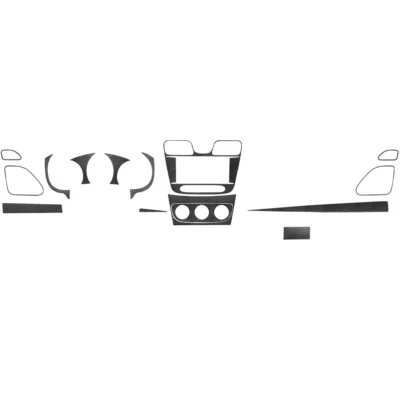 Cubierta completa de tablero de instrumentos de fibra de carbono 14 piezas para Chrysler 200 2011-14 Foto 1 de 4