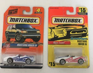 Lot of 2 Matchbox 1997 STARS & STRIPES MUSTANG MACH III 4/75 1996 15/75 MIP - Picture 1 of 9
