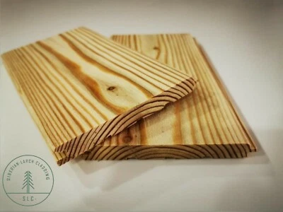 NEW BRUSHED FINISH Siberian Larch Cladding Tongue Groove 14x116mm Grade AB  - Image 1 of 4