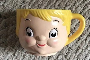 Vintage Dolly Dingle Campbell's Soup Mug Cup Kids Plastic Face - 1970's - Picture 1 of 4