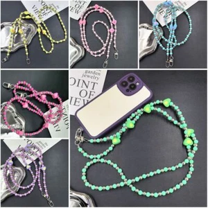 Universal Wallet Necklace Chain Beads Phone Anti Loss Lanyard Doll - Photo 1 sur 16