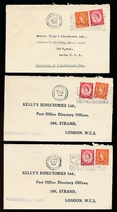GB 1958 POSTSTEMPEL GRUSS TELEGRAMME SPRUCH...KELLYS VERZEICHNISSE PERFINS 3 ARTIKEL - Bild 1 von 1