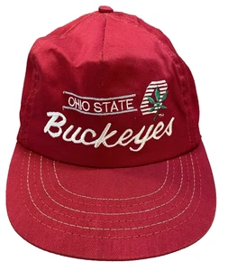 Vintage Ohio State Buckeyes American Needle Red Script Snapback Hat Cap - USA - Picture 1 of 8