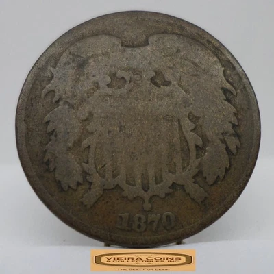 1870 Two-Cent Piece, 2 Cents Piece - #C51473NQ - Image 1 of 2