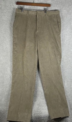 Linea Naturale Pantalones Para Hombre 36 Caqui Marrón Pana Pierna Recta Vestido Clásico Foto 1 de 4