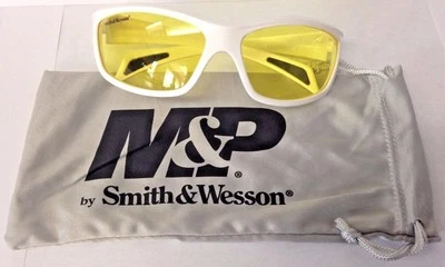 Smith & Wesson SW103-40-ID White Frames Amber Lens Shooting Glasses - Image 1 of 4