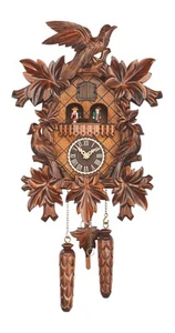 Quartz Cuckoo Clock with Music 7 Leaves, 3 Birds TU 369 QMT HZZG - Picture 1 of 2