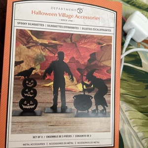 Reparto 56 Sagome Spettrali Halloween Set di 3 Nuovi Accessori Villaggio - Foto 1 di 8