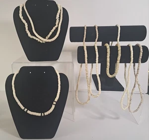 Vintage Puka/Heishi Shell Necklace Lot 10 1960s -70s Surfer Boho Hawaiian - Picture 1 of 15