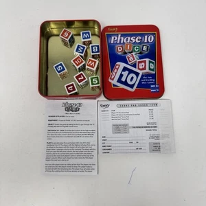 Fundex Phase 10 Würfelspiel rot Blechdose Vintage 2004 komplett unbenutzt neu Open Box - Bild 1 von 10