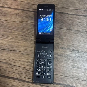 SHARP SH-02L AQUOS KEITAI ANDROID FLIP PHONE BLACK UNLOCKED JAPAN - Picture 1 of 6
