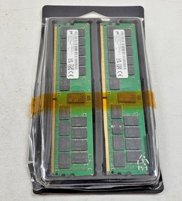 MICRON 32GB PC4-2666V-R REGISTERED ECC 2RX4 MEMORY RDIMM MTA36ASF4G72PZ-2G6E1QI - Image 1 of 4