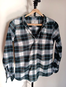 Small Royal Robbins Shirt Womens Plaid Long Sleeve Button Up Zipper Pocket VN - Picture 1 of 17
