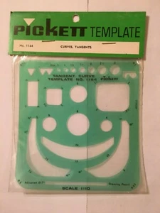 NOS Pickett Template Stencil 1164 Curve e Tangenti - SPEDIZIONE GRATUITA! - Foto 1 di 1