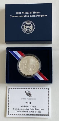 2011 S  Medal of Honor US Mint Commerative Unc. Silver Dollar - Free Shipping - Image 1 of 3