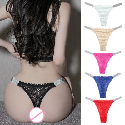 Women's Sexy Lace Panties Briefs Underwear Lingerie Knickers Thongs G-String US - Image 1 of 4
