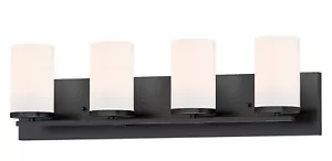 Black Four Light Bath Vanity from the Lateral Collection - Picture 1 of 1