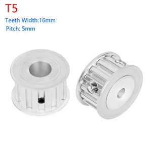 T5 10-60Teeth Timing Belt Pulley Pitch 5mm Without Step Drive Pulleys Width 16mm - Picture 1 of 7