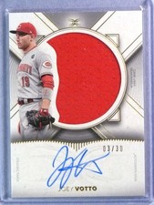 2021 Topps Definitive Collection Relics Joey Votto Jersey Autograph #03/30