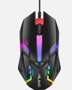 Wired Gaming Mouse RGB LED Backlight USB Wired 7200 DPI Gamer - Picture 1 of 10