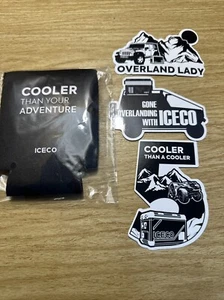 Jeep Overland Overlanding Lady Iceco Cooler  Sticker Drink Coozie Adventure - Picture 1 of 10