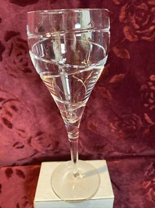 Copa de vino vintage Stuart cristal jaspe Conran aura diseño remolino 9,5" - Imagen 1 de 9