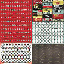 Multicoloured Alphabet, Numbers Scrapbooking Stickers