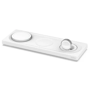 Belkin BoostCharge Pro 3-In-1 MagSafe Charging Pad For Apple Watch/iPhone White - Picture 1 of 5