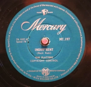 The Platters 78 RPM / Helpless & Indiff`rent (72-1223) - Picture 1 of 2