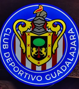 FC Guadalajara - Liga MX - 9 1/2" LED Round Wall Sign/Bar Decoration w/ 40" USB - Picture 1 of 6