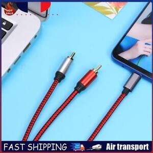 0.5m USB Type C to 2 RCA Male Tablet Speaker Audio Cable for FR