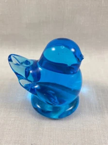 Terra Studios Bluebird of Happiness Signed Leo Ward 1988 Art Glass - Picture 1 of 6