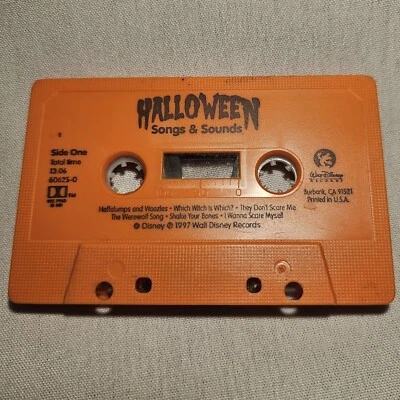 Walt Disney Records Halloween Songs & Sounds Cassette Winnie Pooh Mickey Mouse - Image 1 of 4