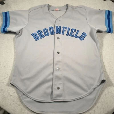 Rawlings Baseball Jersey Adult XL Gray Made in USA Broomfield - Изображение 1 из 4