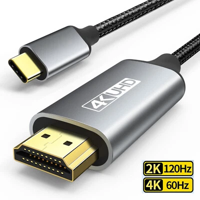 USB C Type C To HDMI 4K 60Hz Cable TV Adapter Mobile Phone Tablet HDTV 1m 2m 3m - image 1 of 4