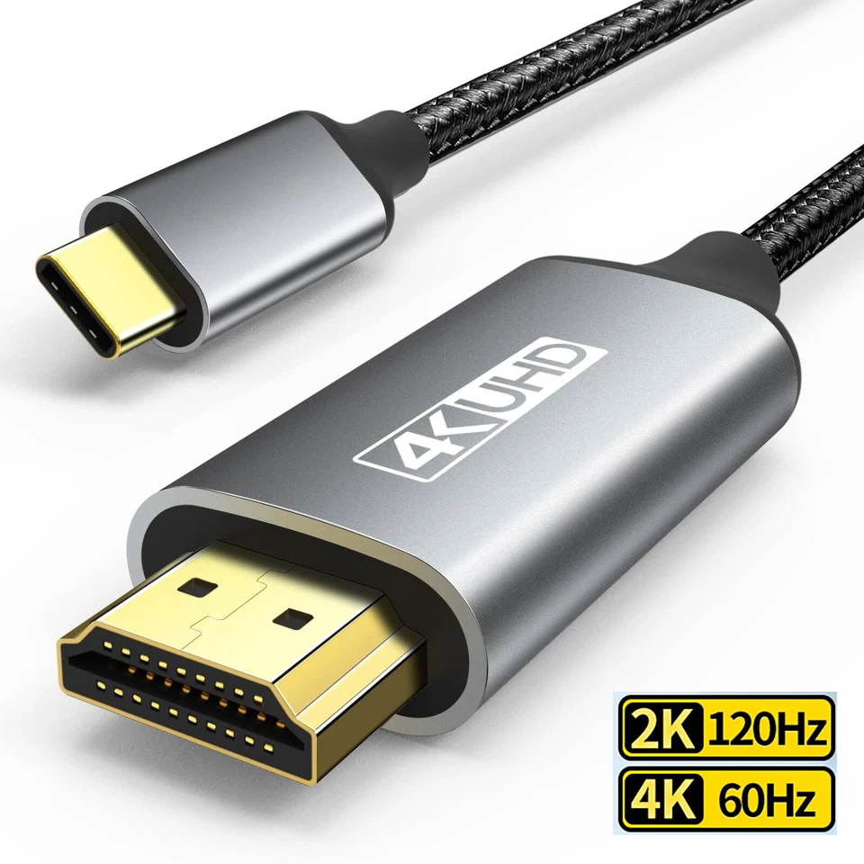 USB C Type C To HDMI 4K 60Hz Cable TV Adapter Mobile Phone Tablet HDTV 1m 2m 3m - image 1 of 4