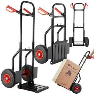 Carrello Portapacchi Carrello A Mano Telaio Estensibile Robusto Proteggi-ruote - Foto 1 di 12