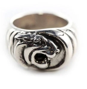 Anillo cabeza de tigre de plata de ley - Imagen 1 de 3